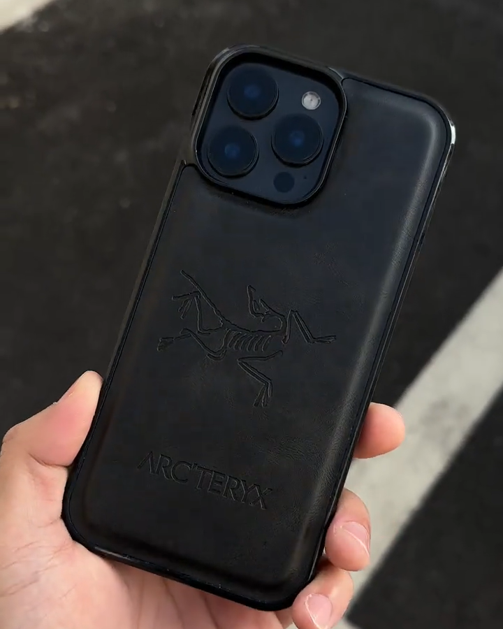 始祖鳥鋼印壓花皮質手機殼-ZUIHANG SHOP